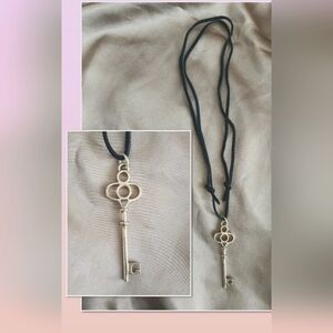 Silver Key Pendant Necklace